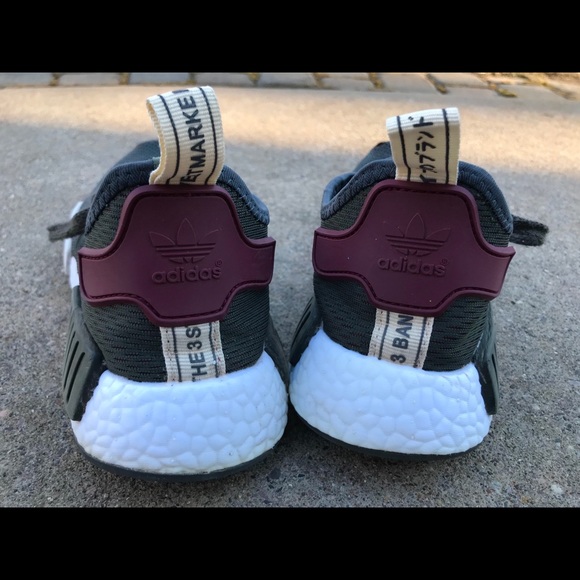 Adidas NMD_R1 Olive Maroon shoes - Picture 1 of 5
